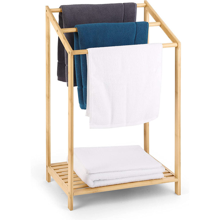 Ccornelus Wood Freestanding Towel Rack Wayfair Canada